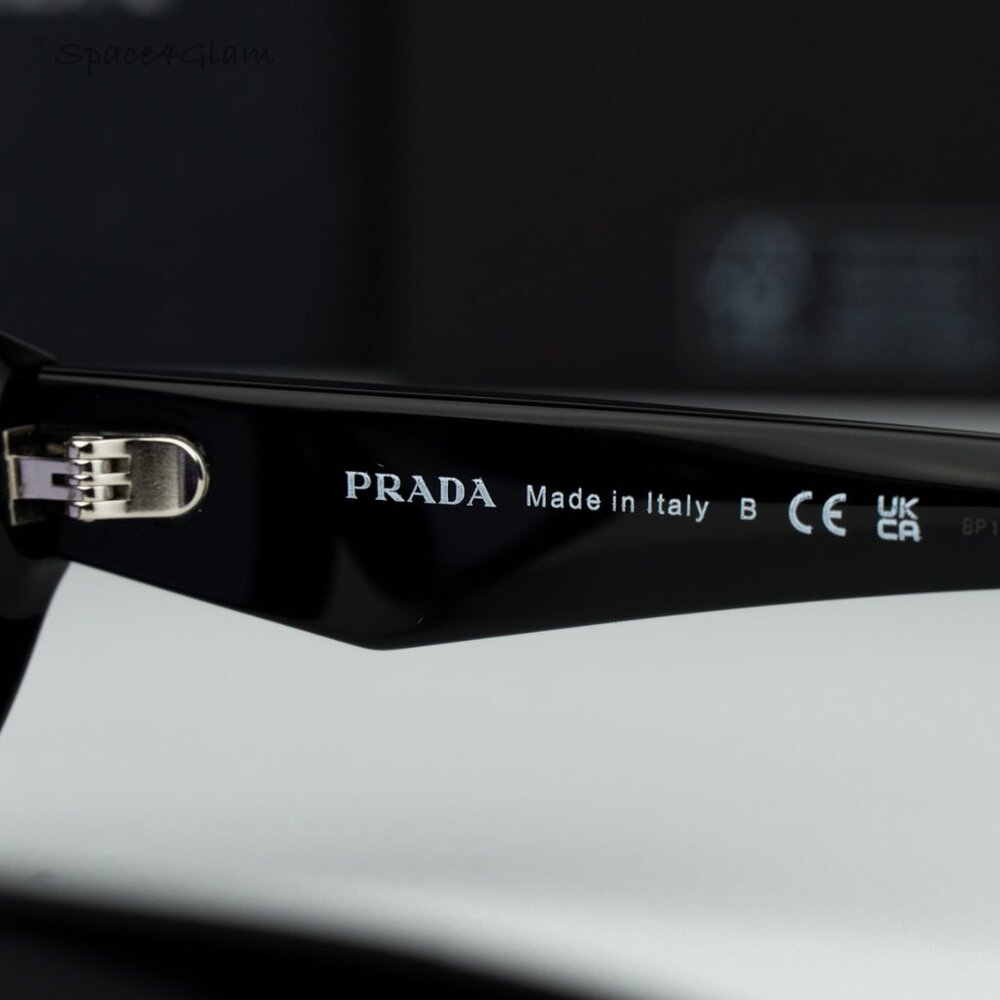 BRAND NEW Prada PR26ZS 16K40J Black Violet Oval Women Sunglasses PR 26ZS - Picture 7 of 8